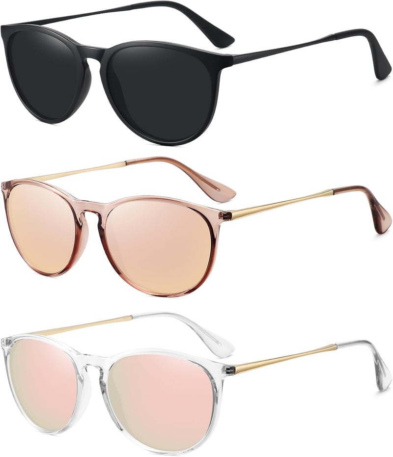 WOWSUN Retro sunglasses womens 2024 trendy round classic glasses - Image 1